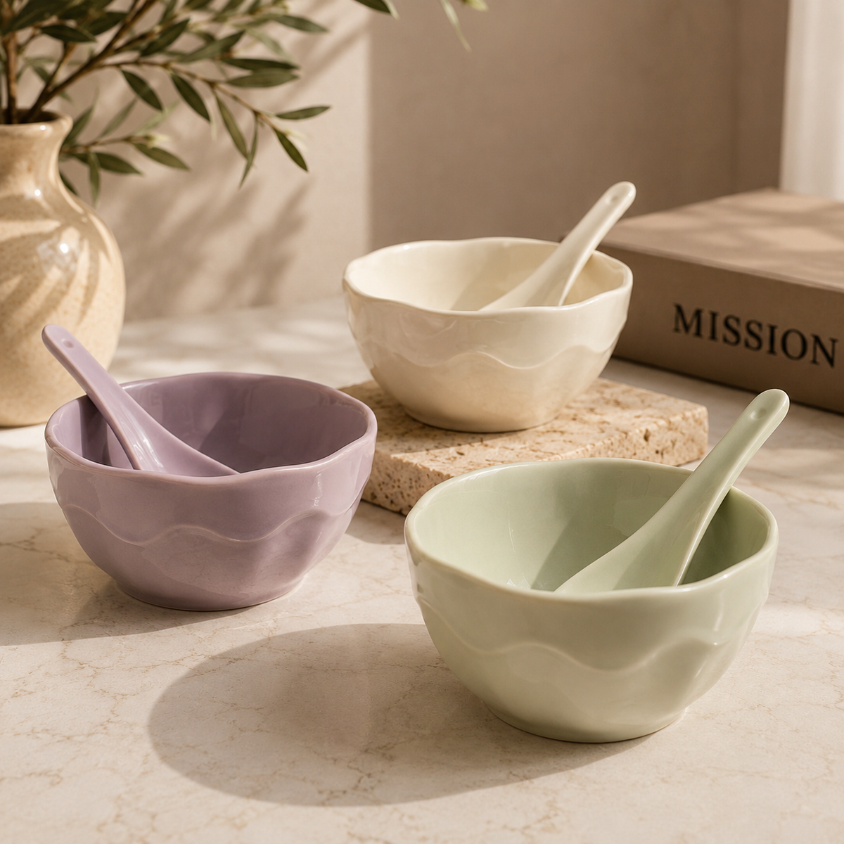 Organic Wavy Ceramic Bowl