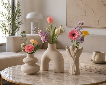 Organic Ceramic Vase Set
