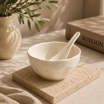 Organic Wavy Ceramic Bowl