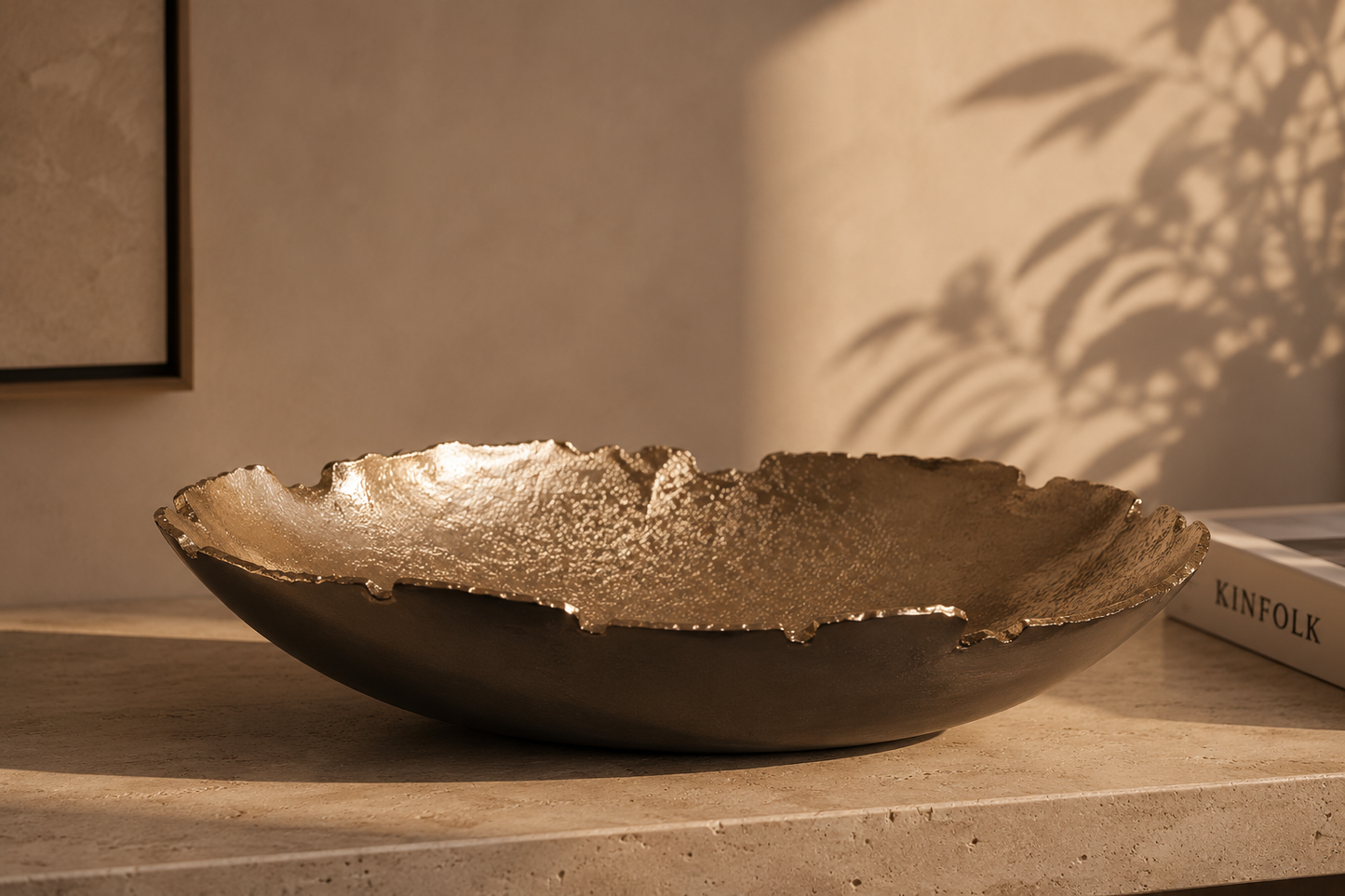 Sculptural Metal Fruit Bowl