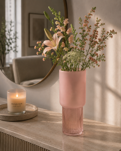 Frosted Glass Statement Vase