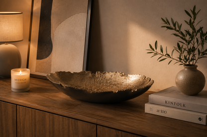 Sculptural Metal Fruit Bowl