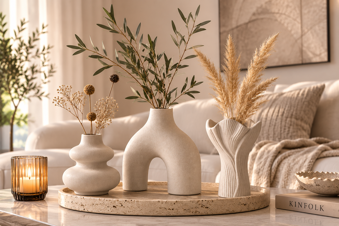 Organic Ceramic Vase Set