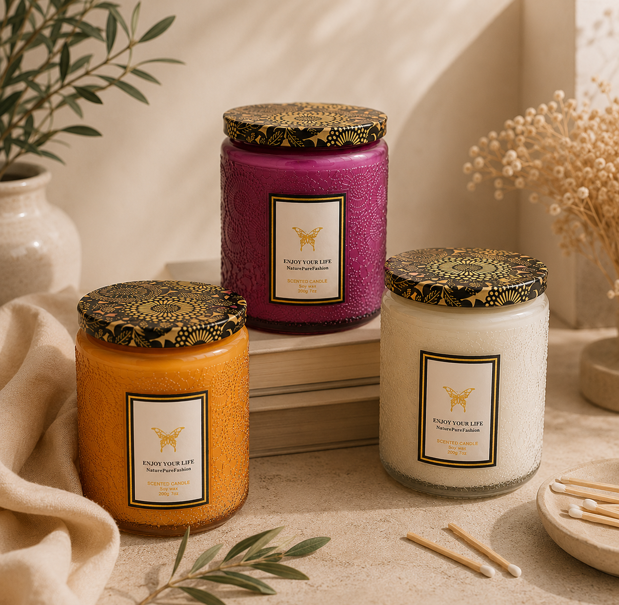 Decorative Glass Aromatherapy Candle