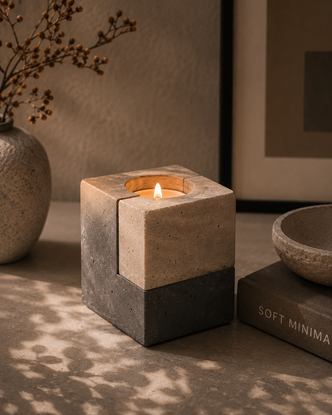Nordic Concrete Tea Light Holder