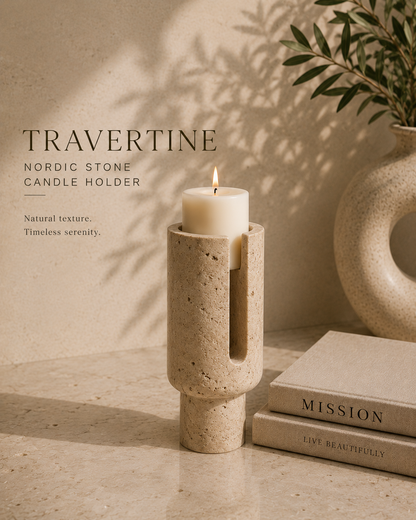 Nordic Stone Candle Holder