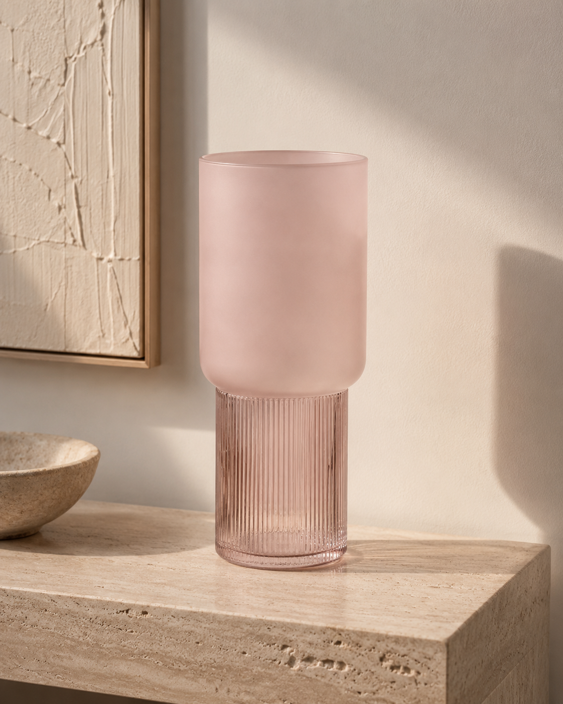 Frosted Glass Statement Vase